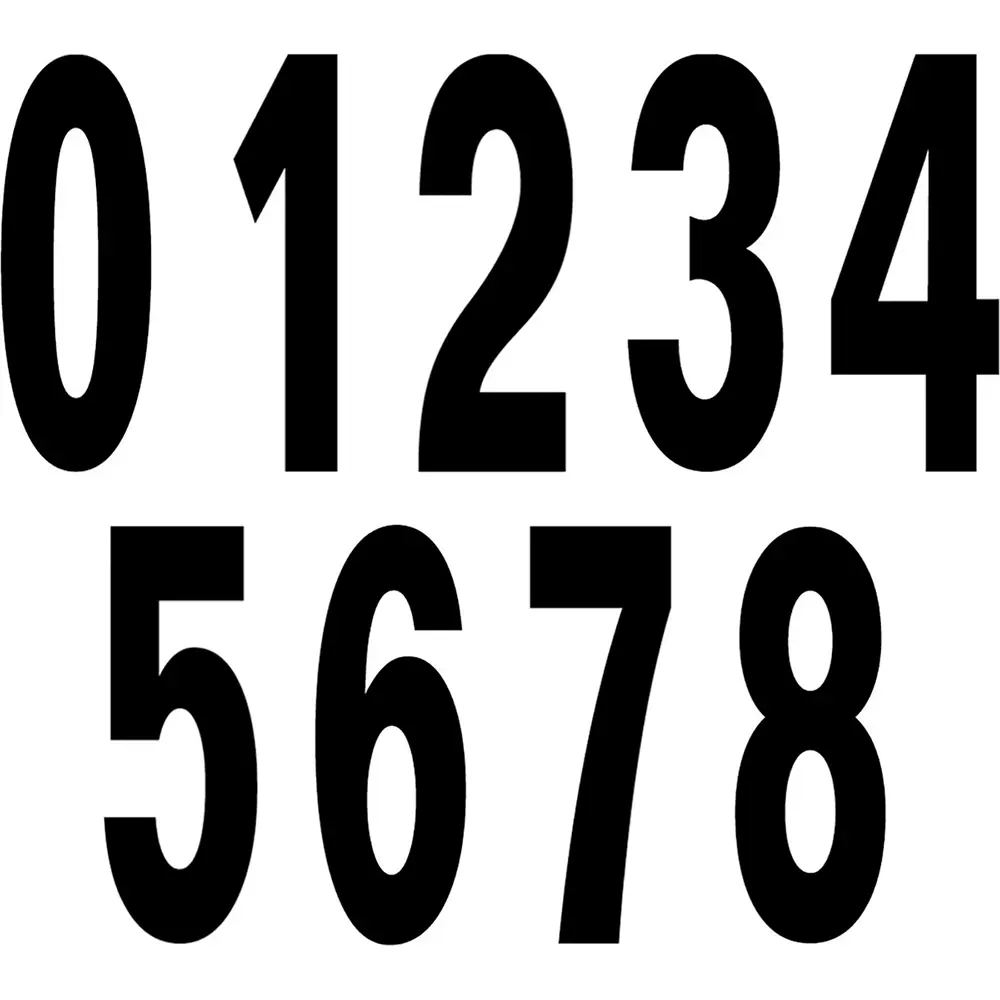 Normaluz número 8 adhesivo normalizado 4,6x14cm PVC glasspack 0.4 rd53508