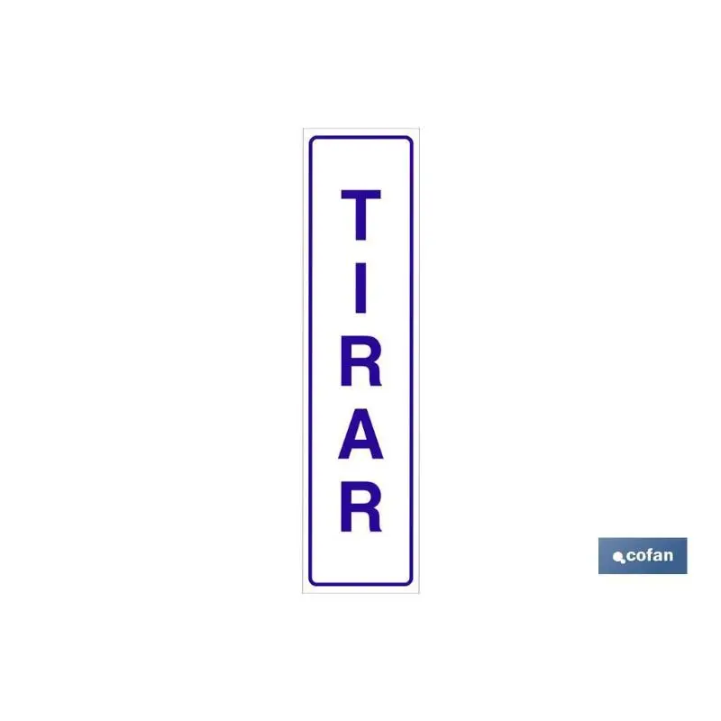 Señal glasspack adhesiva 175x45 tirar