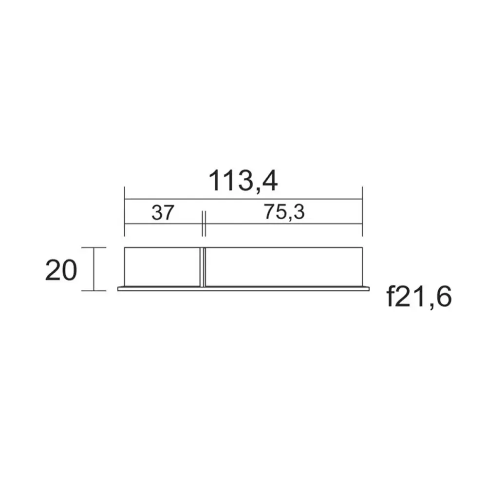 Estanterí Odda 1 separación gris 20x113,4x21,6 cm | Antigolpes |