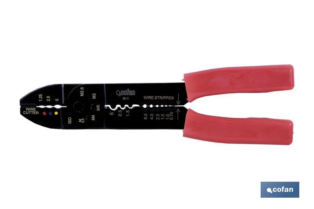 Alicate term. Aislados/no aislados 220 mm. Cofan