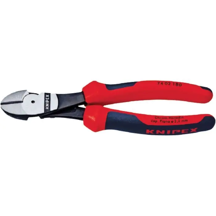 Alicate de corte lateral knipex - modelo power - acero y cromo-vanadio - 20 Fplus