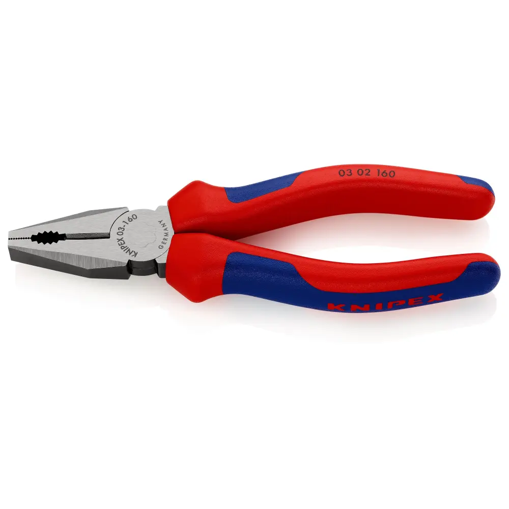 Knipex 03 02 160 - alicate universal 160 mm con mangos bicomponentes Fplus