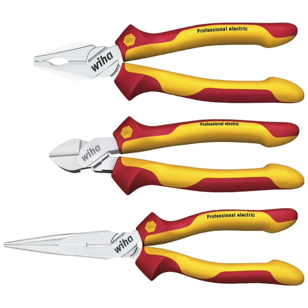 Wiha juego de alicates combinados eléctricos profesionales 4 piezas Wiha Herramientas