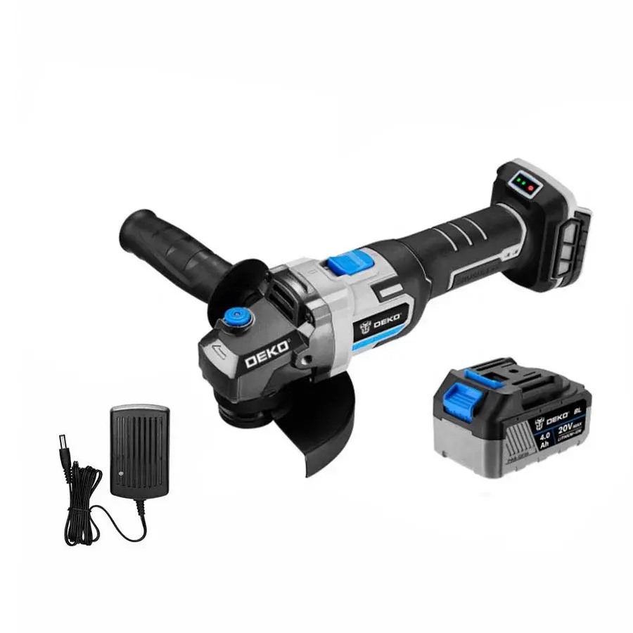 Amoladora Angular 5''20V Brushless Bateria 4.0Ah y Carg Deko