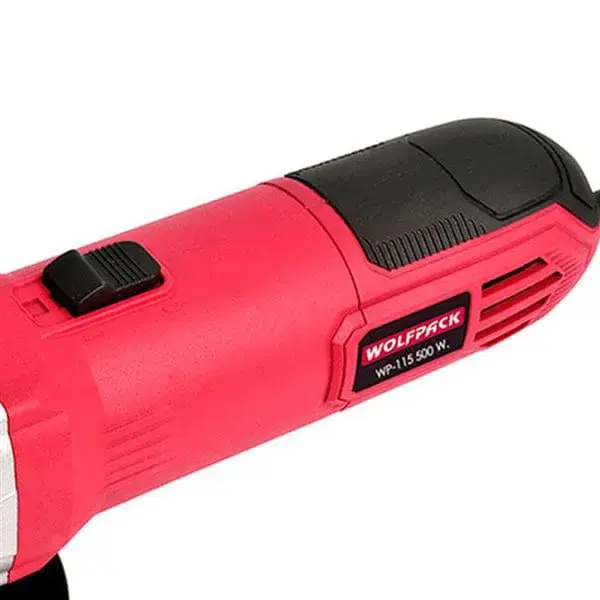Amoladora Wolfpack 500W 11000 rpm 115 mm negro/rojo