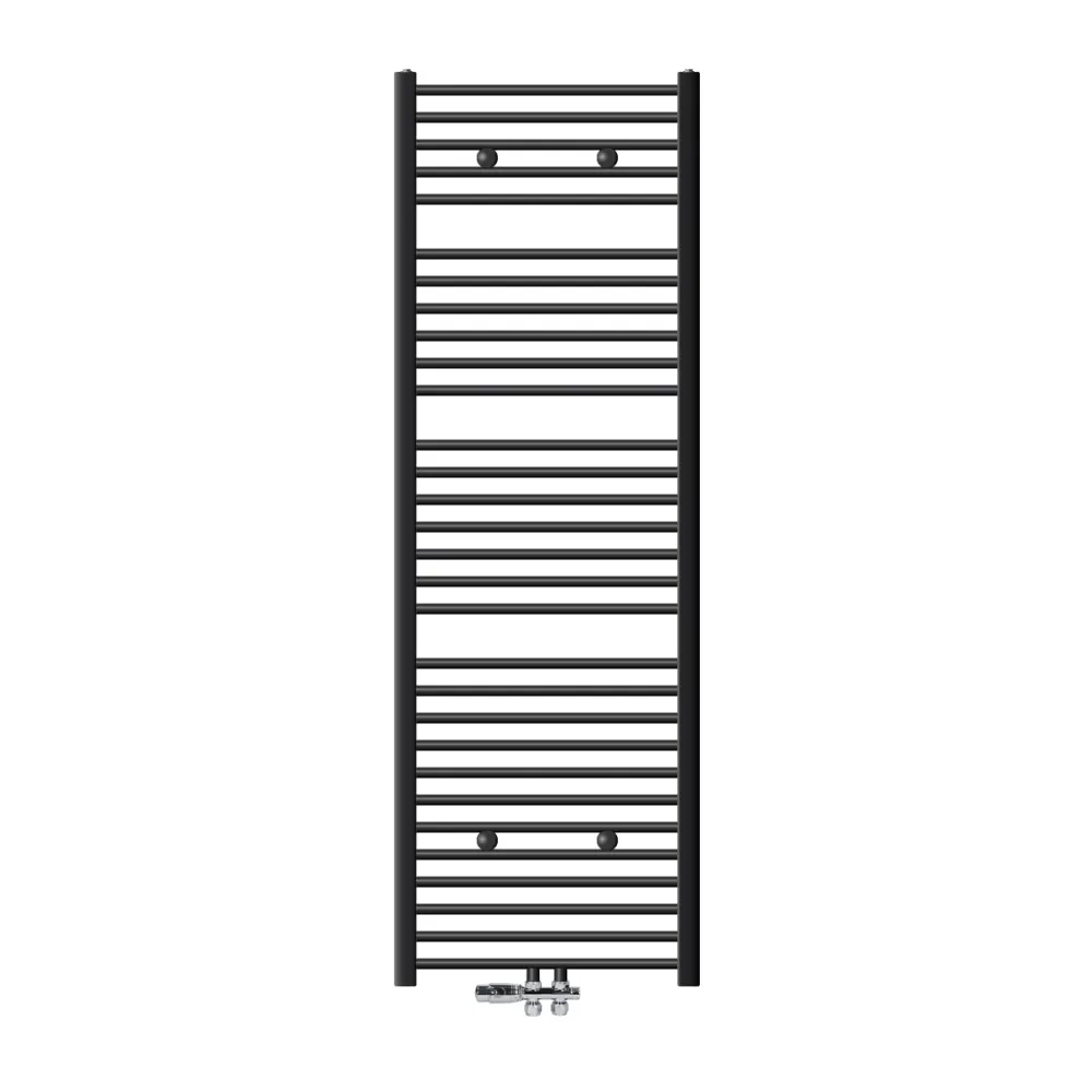 Portarrollos de Papel Radiador de baño conexión central 600 x 1800 mm antracita curvado