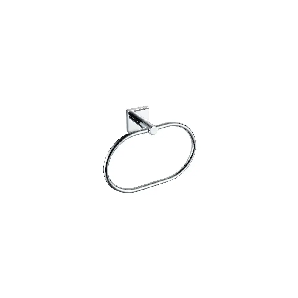 Portatoallas de anillo cromado línea Giona fijación con tornillos | Fácil Instalación Sin Taladro |