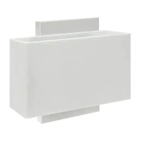 Apliqué metal blanco vidrio empavonado 22x20 cm - KKAP0002