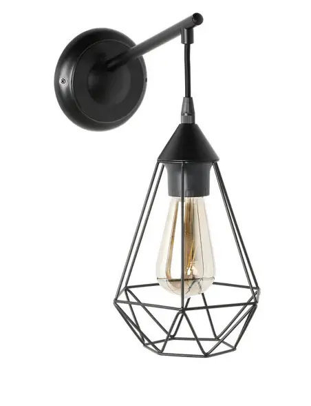 Aplique INSPIRE Byron 1 luz negro (Incluye Tornillos)