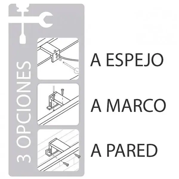 Aplique LED de baño 7hSevenOn 9,6W 4200K cromo reluciente 3,9x50x10,9 cm con Certificación CE