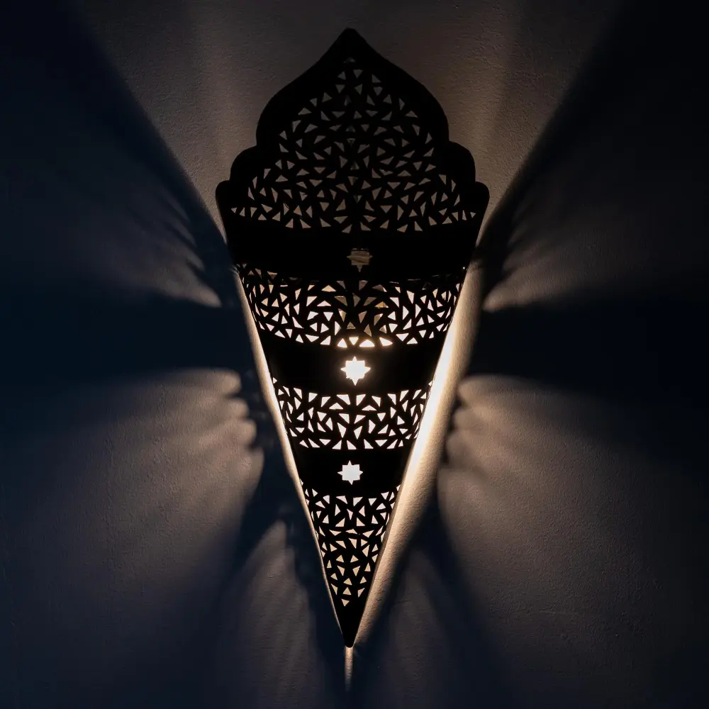 Aplique marroquí de forja calada tres estrellas en Bronce