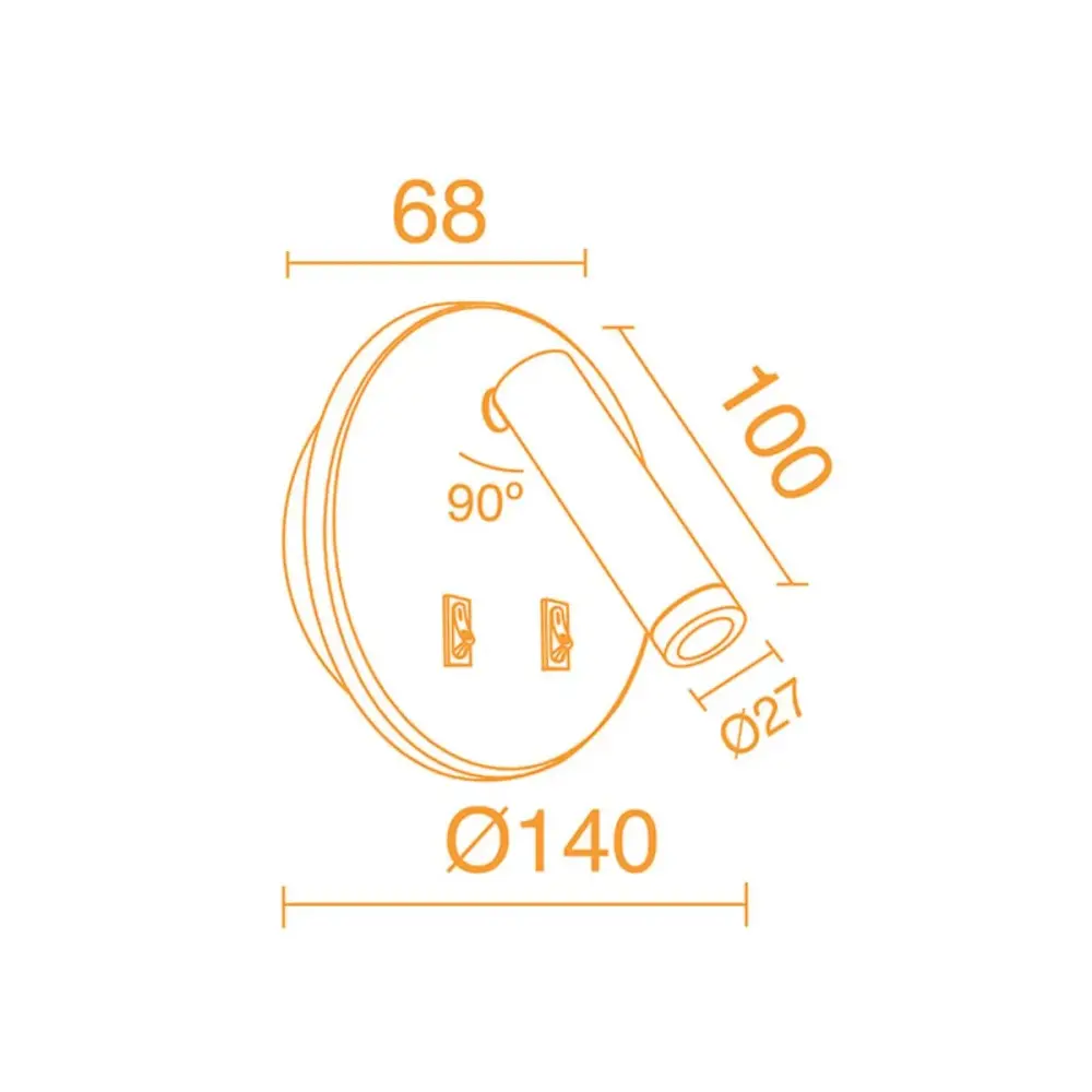 Aplique Mondrian Lumit 11W luz LED 657lm Ø14 cm Instalación en Minutos