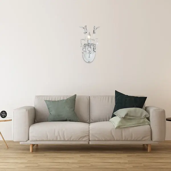 Aplique para Espejo Lámpara de pared metálica con bombilla desnuda, aplique de pared contemporáneo blanco de 1/2 luz co...