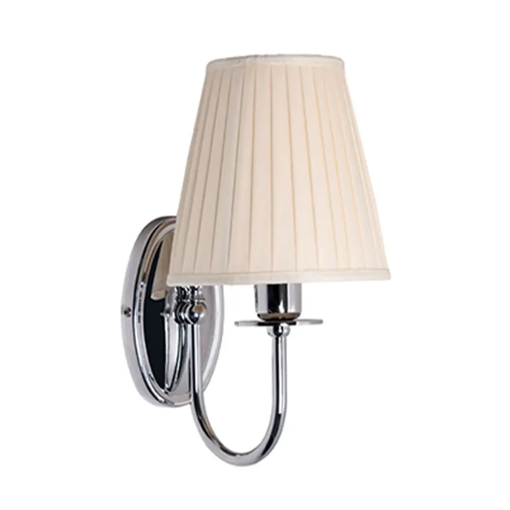 Aplique de pared con soporte de acero cromado cm 15x27,6h colección Paestum Globo