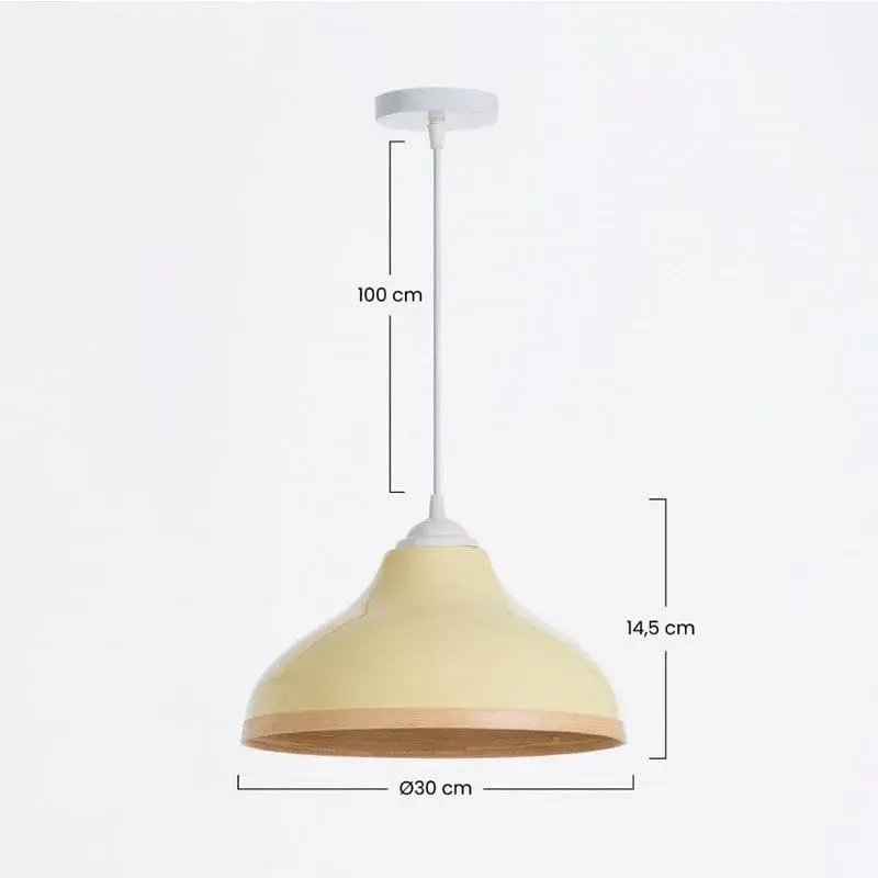 Lámpara de techo Tuyet 7hSevenOn Deco E27 amarillo Ø30x14,5 cm