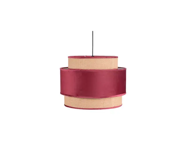 Luminaria de Techo para Baño lampara de techo textil color rojo serie adriano 40cm