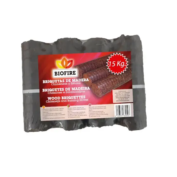 Pack briquetas de madera Biofire 15 kg vertexlife
