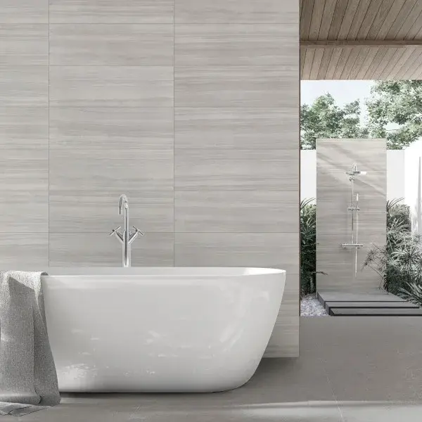 Azulejo cerámico gris mate Arrecife Light 30 x 90 cm