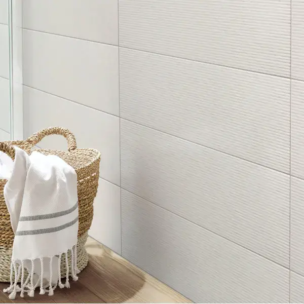 Azulejo cerámico gris mate texturizado Chalky 20 x 60 cm goodhome