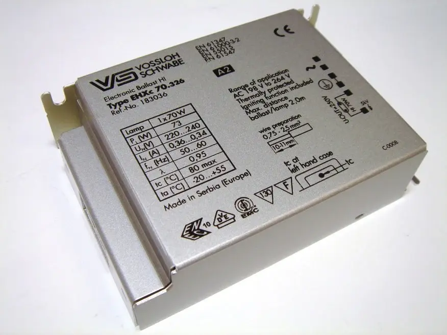 Alta Eficiencia Energética BALASTO 70w S PTI VOSSLOH