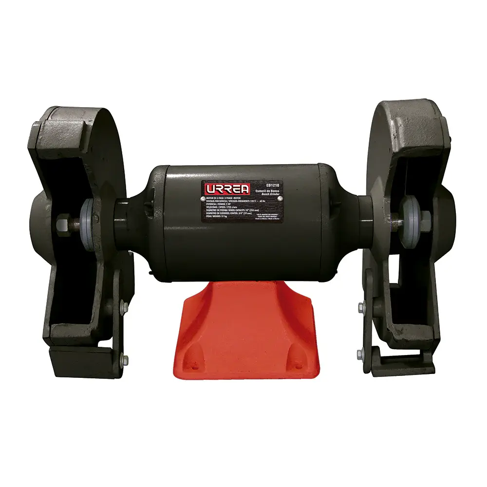 Esmeril De Banco 10" 2HP 1500W 220/440V 3 Fases Uso Mega Denso Urrea EB1210 con Ruedas Neumáticas