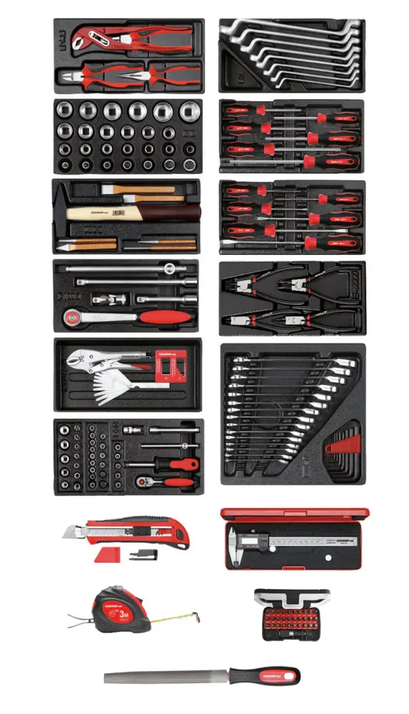 GEDORE red R21010002 - Tool set 11 de plástico modules, 167 pieces (3301657)