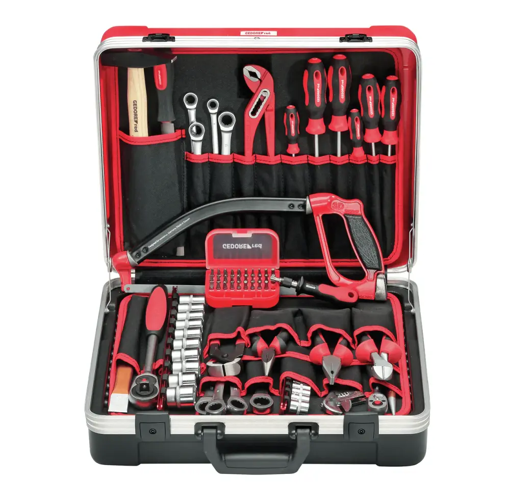 GEDORE red R21650072 - BÁSICO tool set incl. tool case, 72 pieces (3301630)