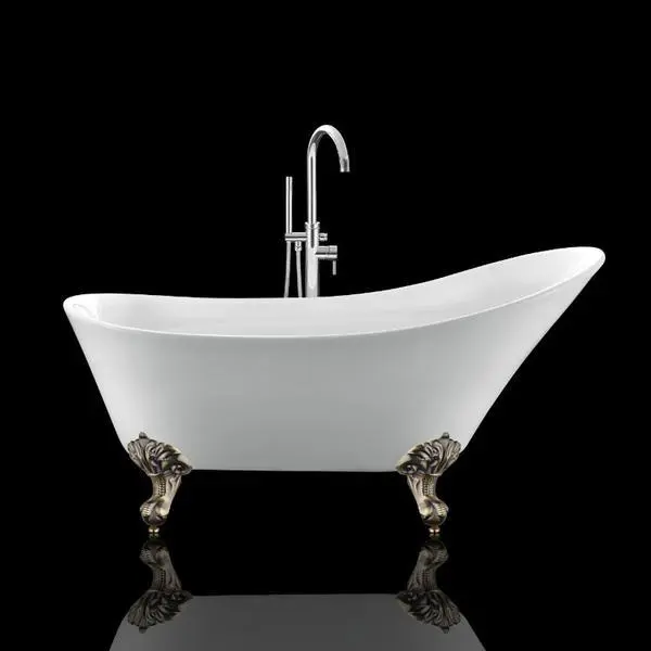 Bañera con patas balmain 161 cm patas águila bronce envejecido