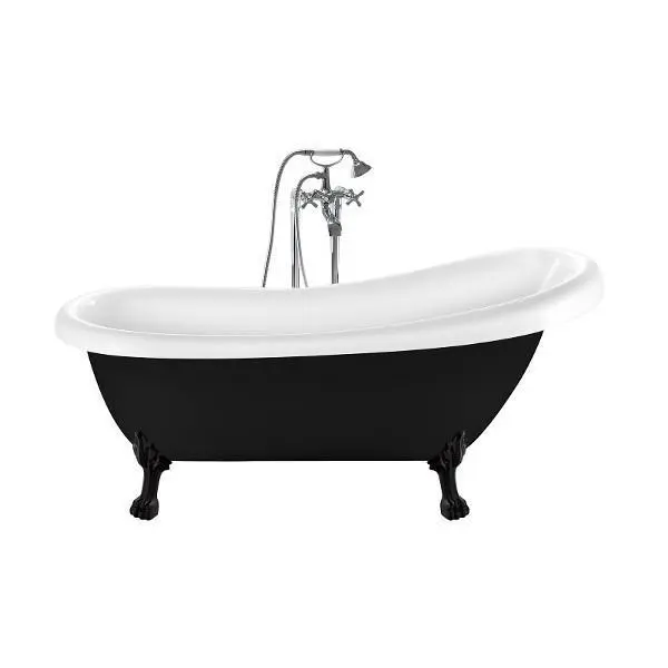 Bañera con patas richmond negra 171 cm patas león negras
