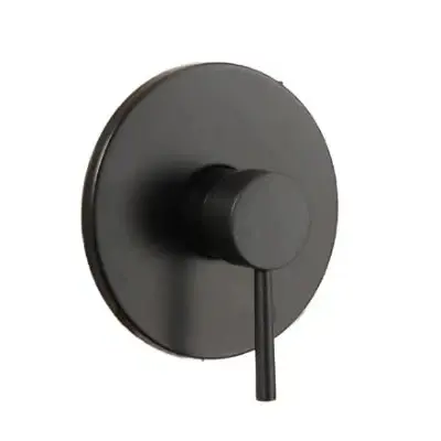 MEZCLADORA DE DUCHA DE EMPOTRAR, COLOR NEGRO, CUERPO LATON