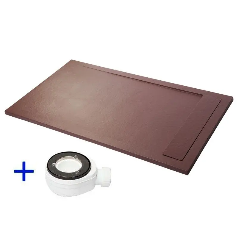 Plato de ducha de resina 160x90 exclusivo ambiente chocolate ral 8017 90x160