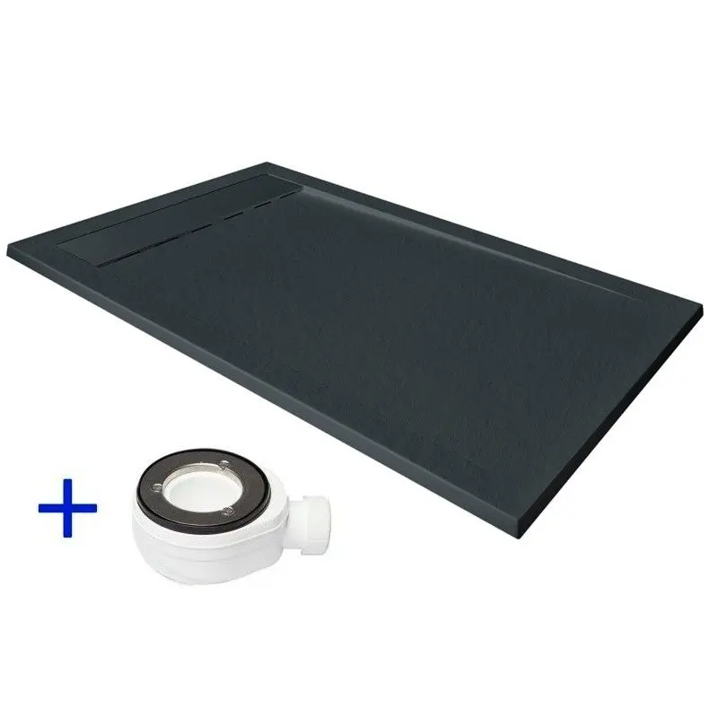 Plato de ducha de resina 170x90 de alta gama ambiente grafito ral 7016 90x170