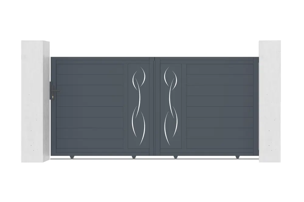 Puerta corredera de aluminio 3,5m life h.140cm