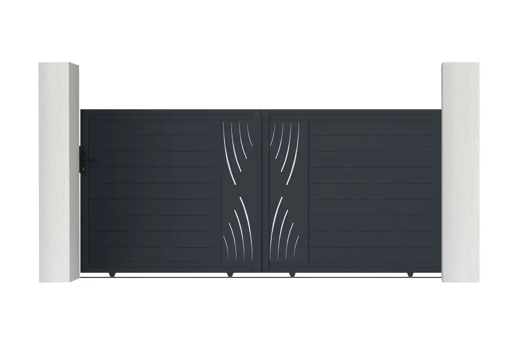 Puerta corredera de aluminio 3,5m veleta .160cm