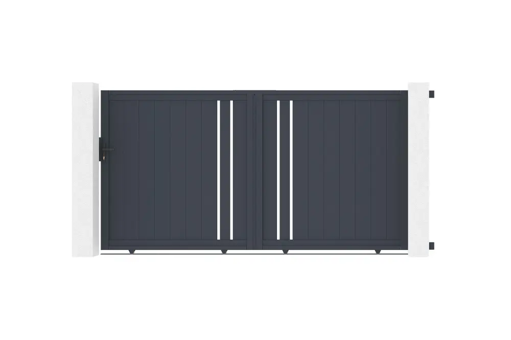 Puerta corredera 3m giona al.180cm aluminio + motorización tanker c600