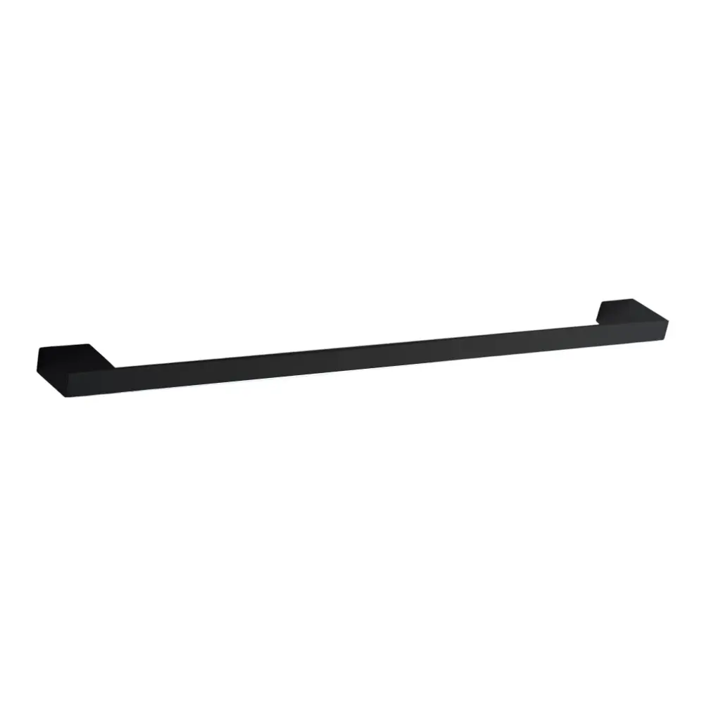 Colgador de Albornoz Barra Toallera 60cm Negro Mate - Aqualia Oriveto