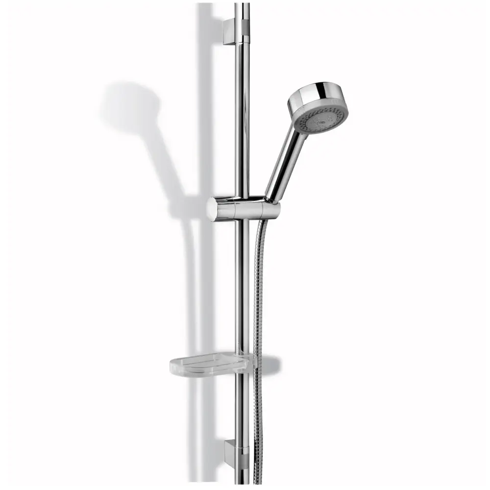 Saliscendi doccia Paffoni con asta metallo ZSAL110 e doccetta tonda 3 getti