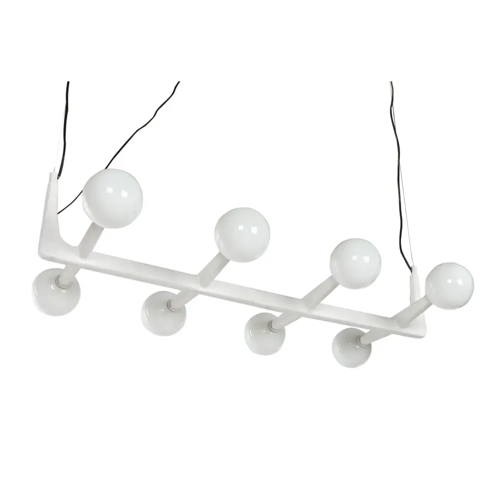 LAMPARA TECHO METÁLICO CRISTAL 110X45X120 BOLA BLANCO