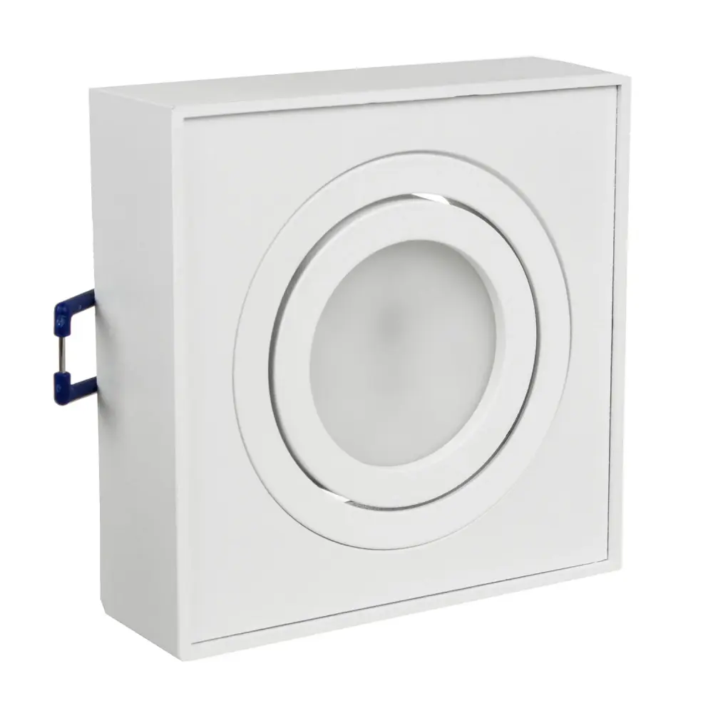 Luminaria de techo spot, para fuentes de luz MR16 / GU10, blanco, 94x94x32mm, cuadrado, aluminium, Maclean MCE464 W Resist...
