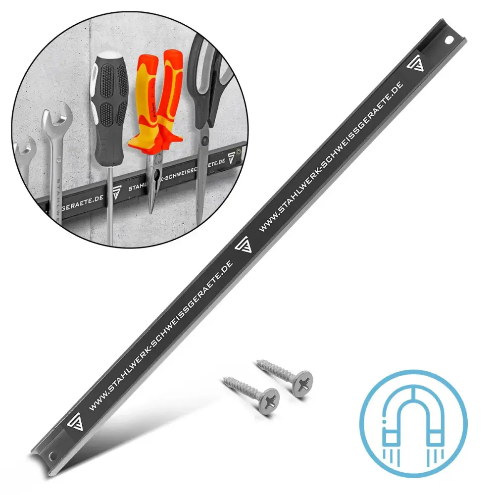 Steelworks Strip magnética MWZ-18 ST 18 "| Barra de herramientas de 45 cm | Estante magnético | Barra de cuchillo | Sopo...