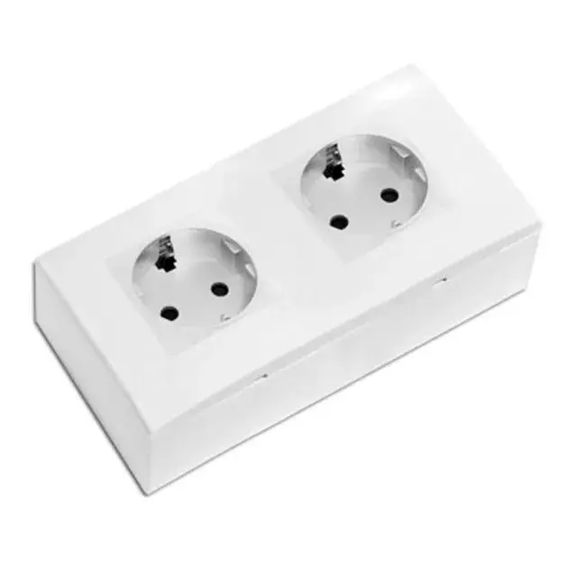 Base de enchufe doble de superficie kalia blanco