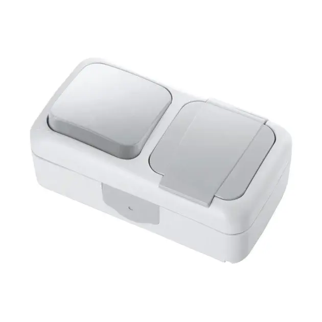 Conmutador + enchufe estanco siemens