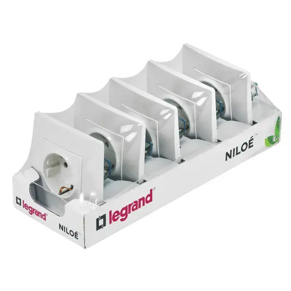 Pack 5 bases de enchufe niloe legrand blanco