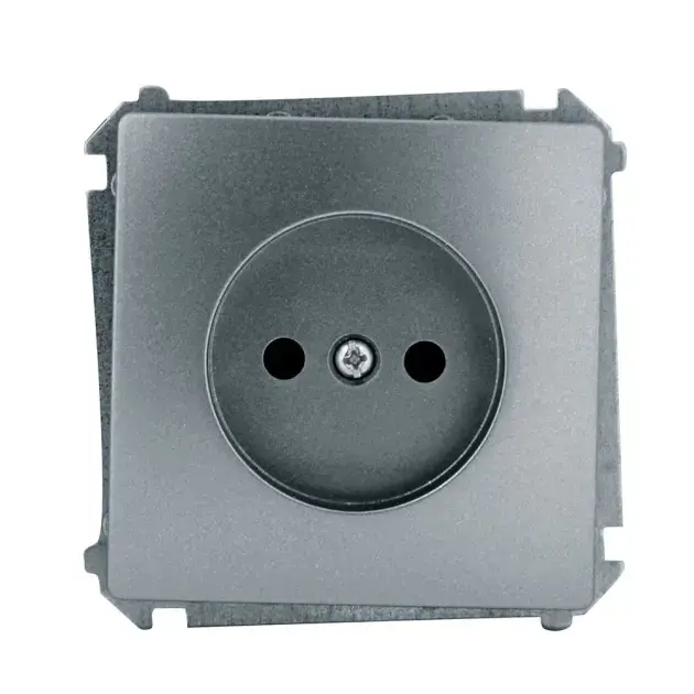 Base de enchufe 2p simon basic aluminio