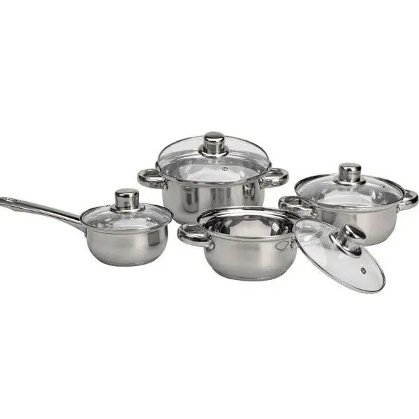 Baterí cocina acero inoxidable 8 piezas