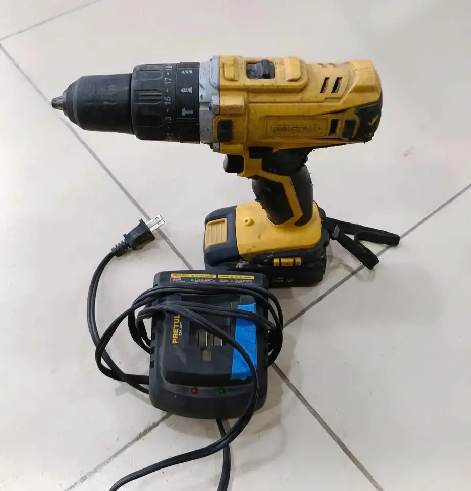 Profesional Alta Resistencia Taladro inalámbrico Pretul roti-20p2 con bateria y cargador, usado