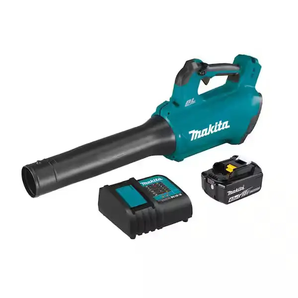 Sopladora Inalámbrica MAKITA XBU03SM1 116 MPH 459 CFM 18V LXT Brushless Kit abarca Baterí y Cargador)
