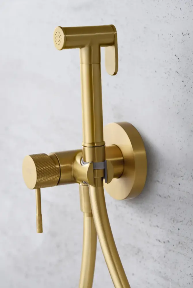 Griferí bidet empotrada oro cepillado Line de Imex