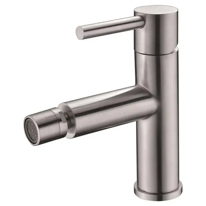 Mice - grifo monomando de bidé de acero de alta resistencia color cepillado