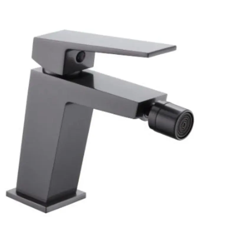 Monomando de bidé black gun metálico serie art